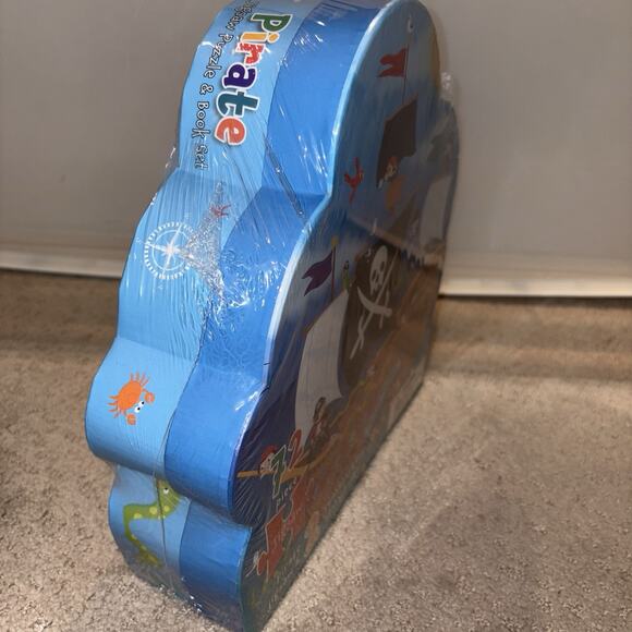 72 Piece Kids Pirate Ship Jigsaw Puzzle And 2 Swashbuckling Story Book Set - New - Picture 2 of 5